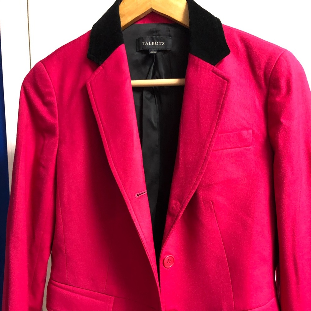 Talbots wool and velvet blazer